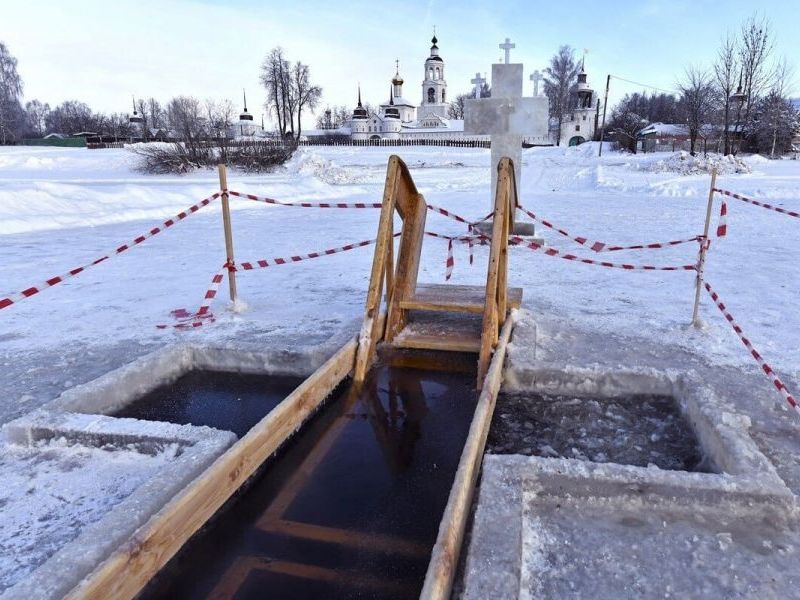 Места расположения купелей на Крещение.